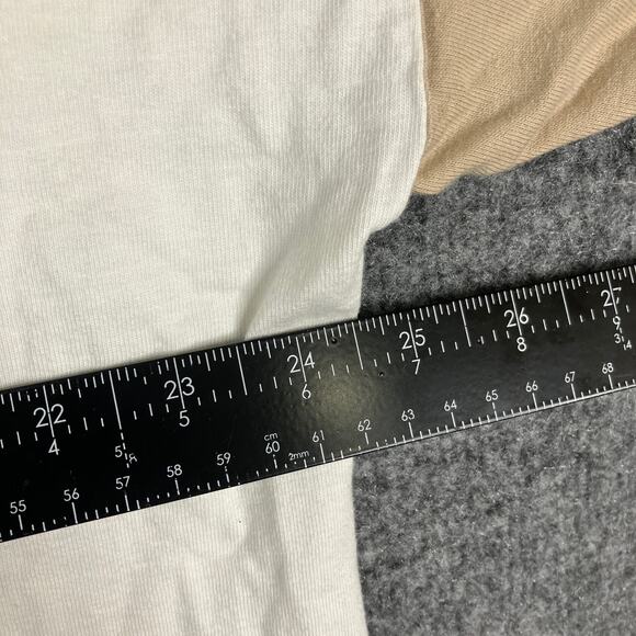 BX Sports TShirt Mens 2XL White Beige New York Graphic Vintage Raglan - Picture 5 of 8